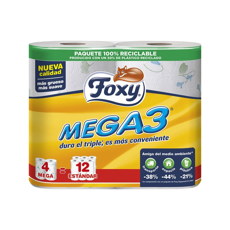 Papel higienico Foxy Mega 3